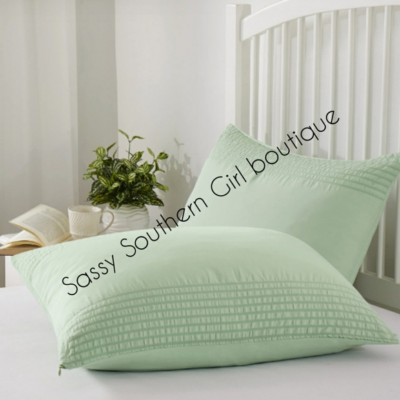 🆕⭐Seafoam green cottage seersucker duvet cover set - Picture 3 of 10